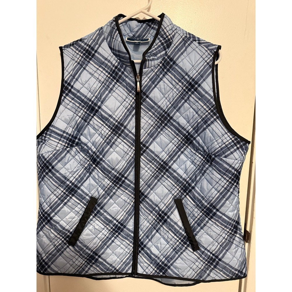 Karen‎ Scott Plaid Vest